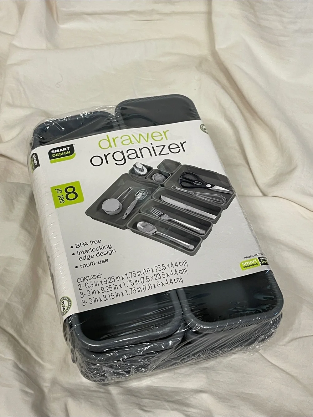 8 piece Interlocking Drawer Organizer
